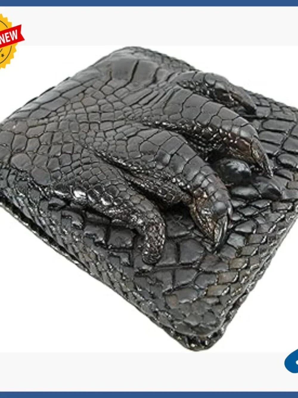 Genuine Crocodile Leather Bifold Wallet with Secret Compartment